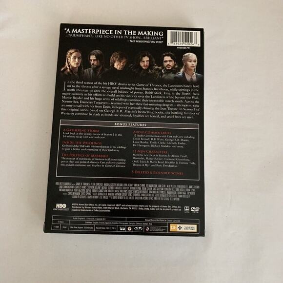 Game of Thrones: Season 3 (DVD, 2016, 5-Disc Set) - Picture 2 of 8